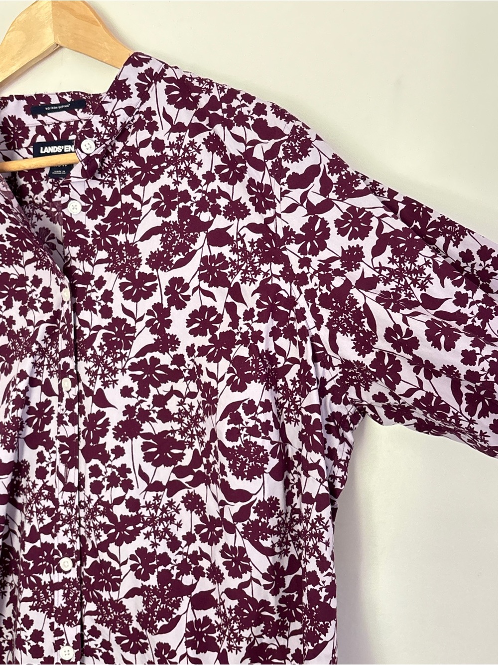 Lands' End Women's No Iron Supima Cotton Long Sleeve Button Up Size Shirt 20W * - Picture 5 of 16